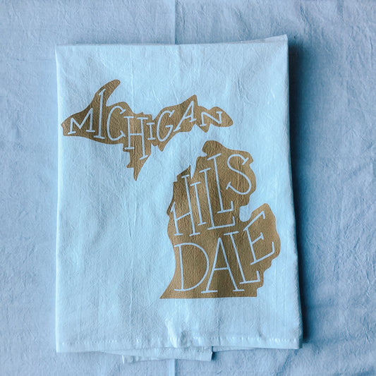 Michigan Statement Tea Towel