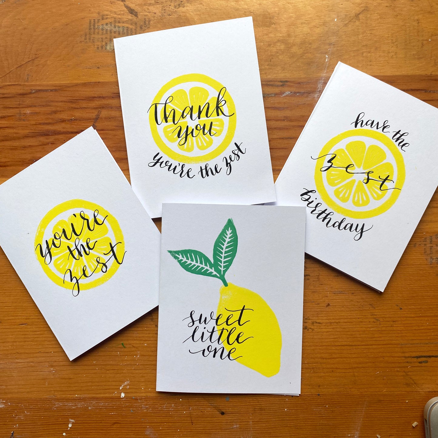 Thank You, You’re the Zest - Hand Printed Greeting Card