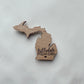 Hillsdale Michigan Wooden Magnet