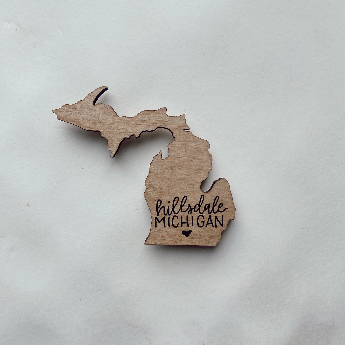 Hillsdale Michigan Wooden Magnet