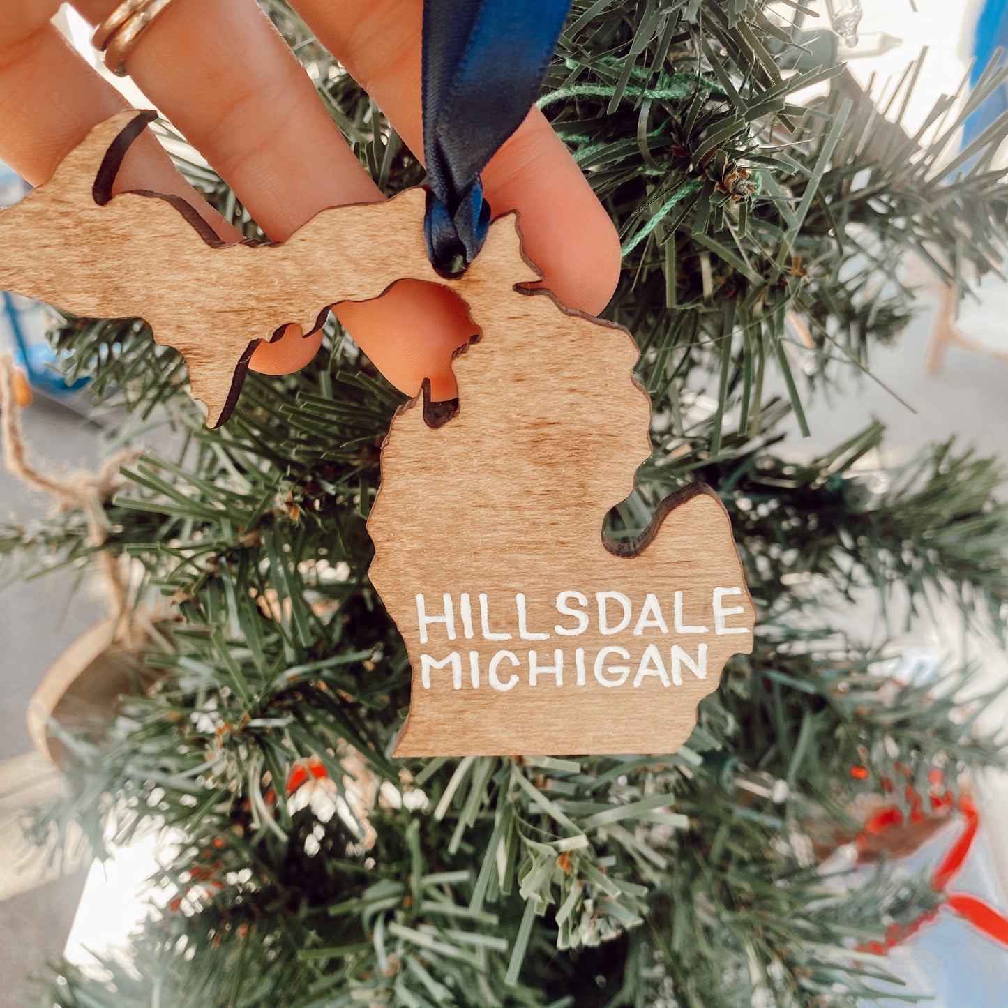 Hillsdale Michigan Wooden Ornament