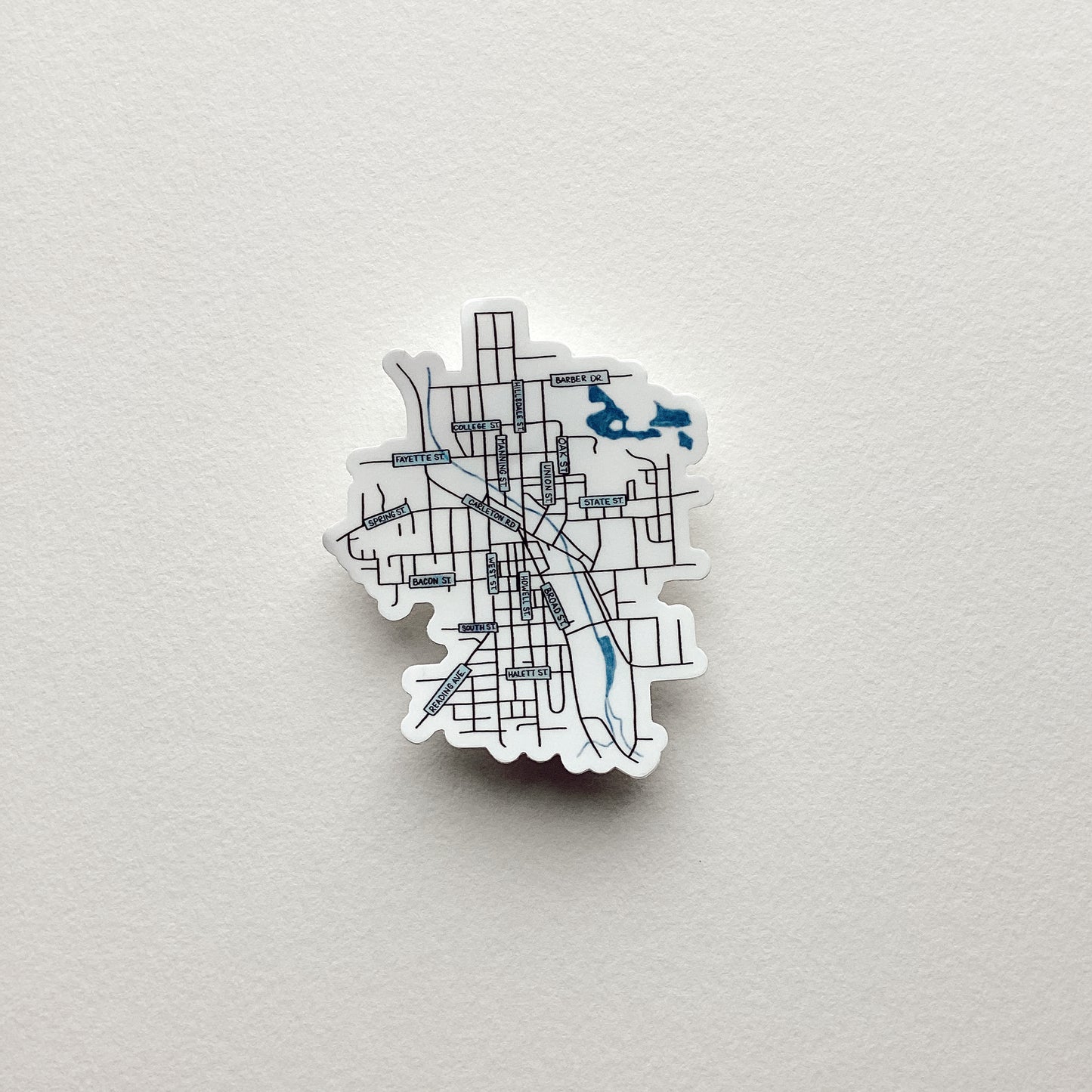 Map Lines Sticker