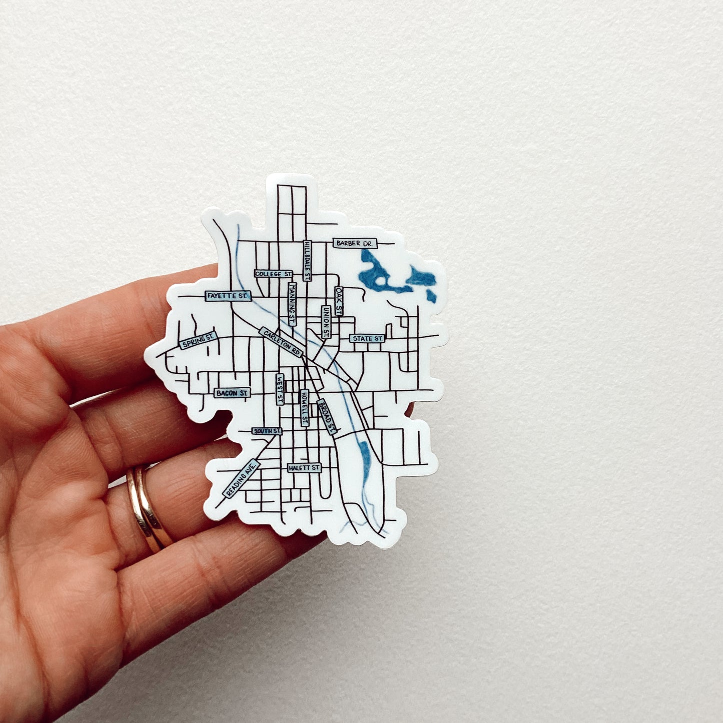 Map Lines Sticker