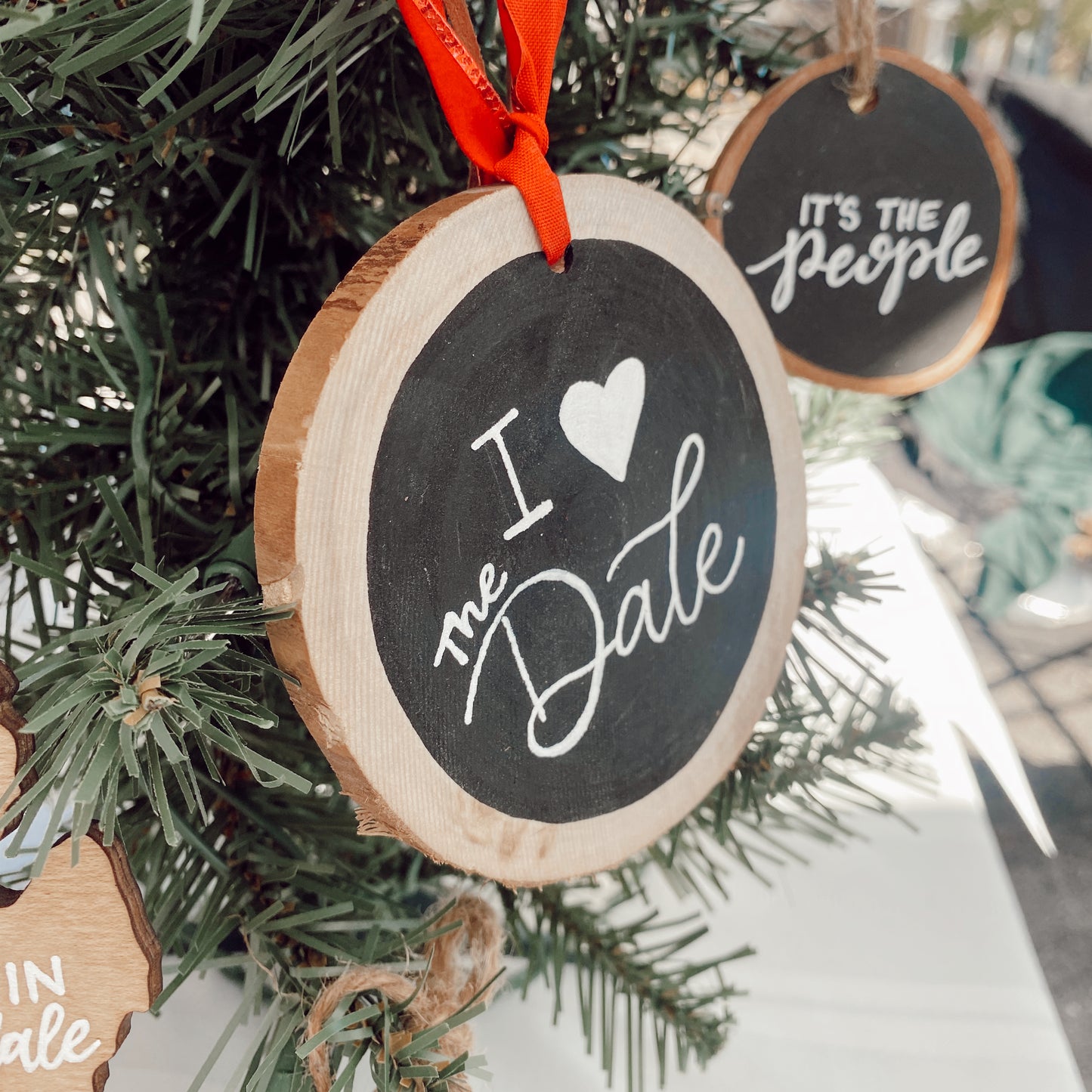 I Heart the Dale - Wood Slice Ornament