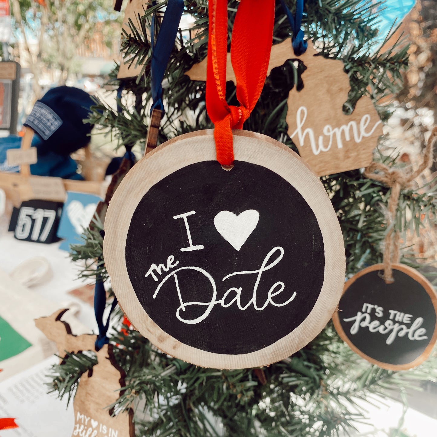 I Heart the Dale - Wood Slice Ornament