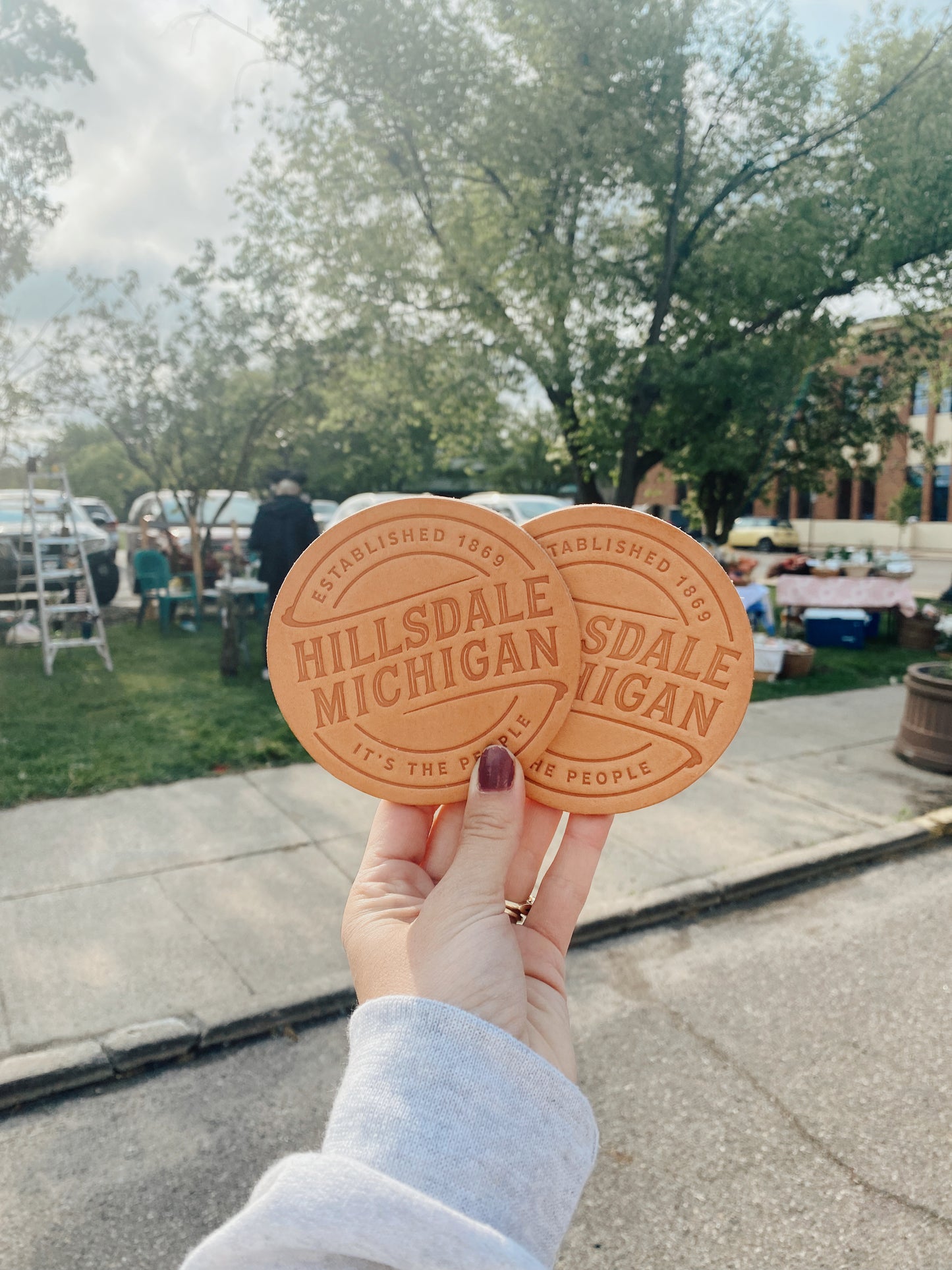 Emblem Leather Coaster