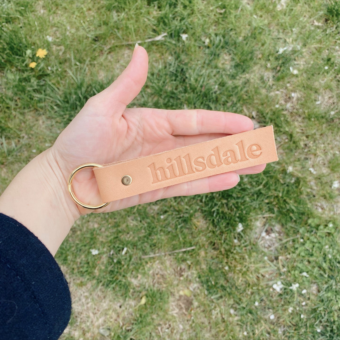 Hillsdale Oversized Leather Keychain