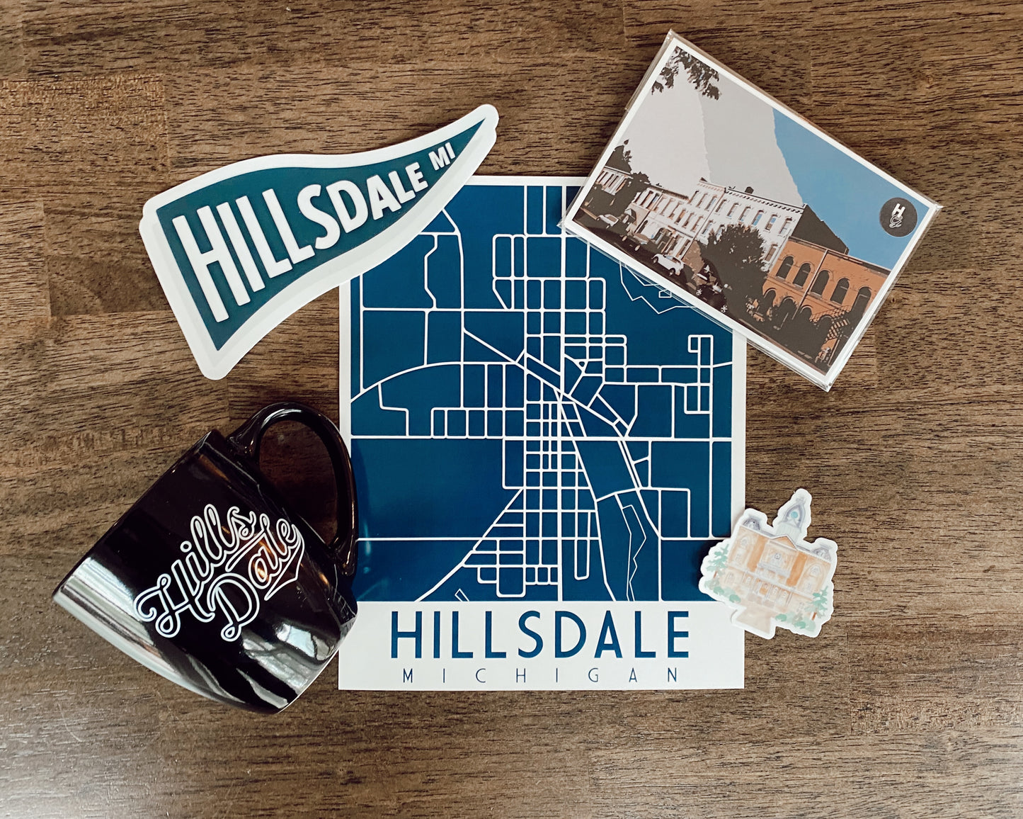 Vintage-Inspired Hillsdale Map Print