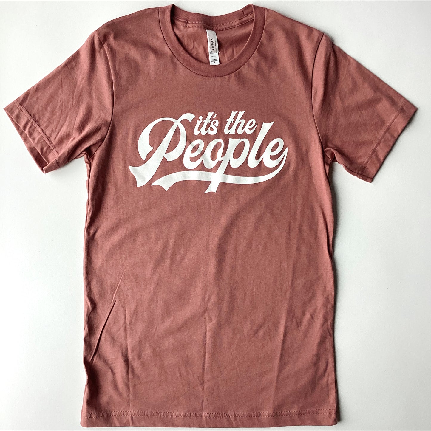 It's The People Script Tee - Mauve