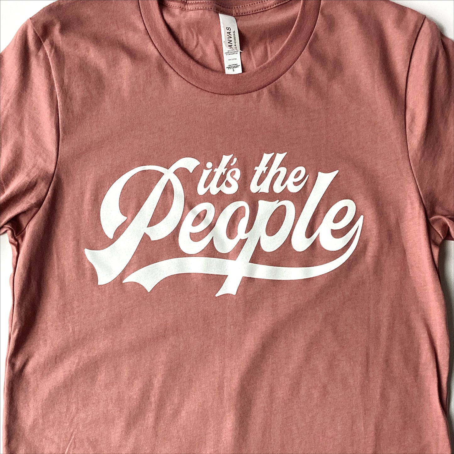 It's The People Script Tee - Mauve